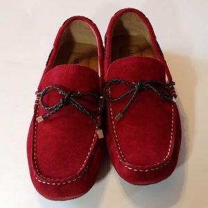 Alfani red velvet like moccasins